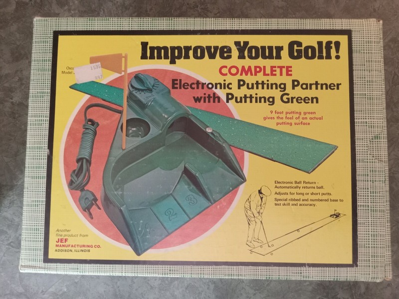 Vintage JEF Mfg  Electronic Putting Partner Golf Ball Return Tested