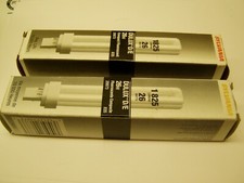 Lot of 2 Sylvania dimmable compact fluorescent lamp CF26DD/E/835 26 watt 3500K