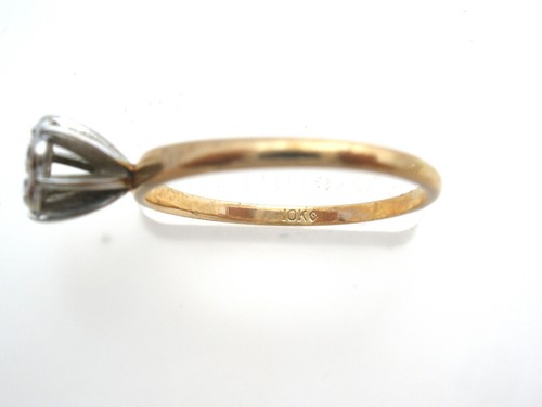 10k Yellow Gold Diamond Cluster Ring Size 6 Vintage Jewelry - Picture 7 of 12