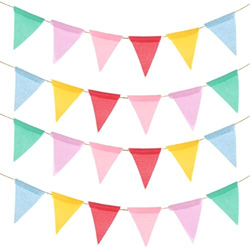 G2PLUS 11M Multicolori Bandierine Triangolari Bandierine Ghirlanda di (p3x)
