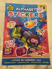 Alphabet Stickers Book Ages 4-6 Pre-K - K 267 STICKERS Sounds, Letters, Order