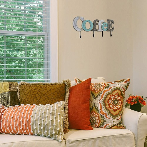 Holzschild Kaffee/ Haus/ Bad mit Haken, Deko Ausschnitt Wortschild Wanddeko - Bild 18 von 30