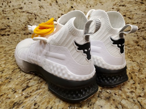 Under Armour UA Project Rock 1 Training Shoes White 3020788-102 Men's Size 9 - Picture 2 of 10