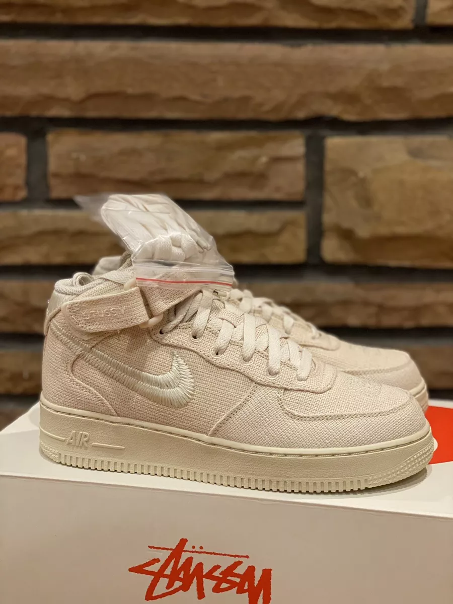 Stussy x Nike Air Force 1 Mid Fossil Size 6 | eBay