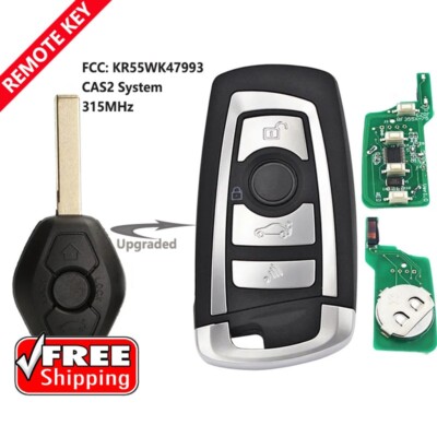 Modified Flip Remote Key Fob 3 Button 315 MHz for BMW CAS2 E38 E46 E60 E63 E64