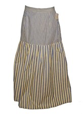 New Skirt, Tommy Hilfiger, 100 -Cotton Long Light-Wt Blue-Yellow MSRP- 60.00 8