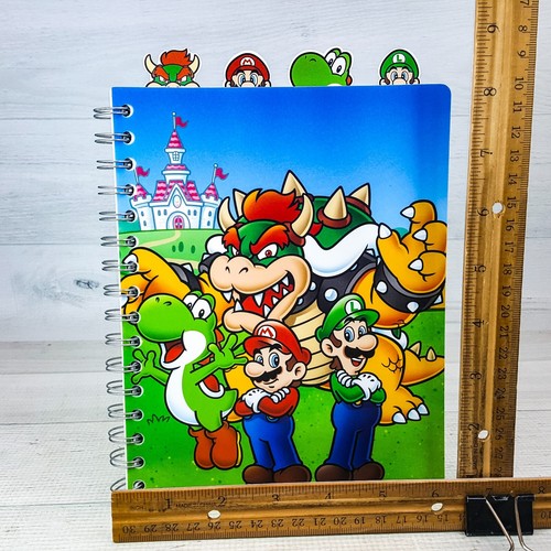 Nintendo Super Mario Bros Tab Journal Notebook Spiral Bound 96 Lined Pages NEW - Picture 8 of 8