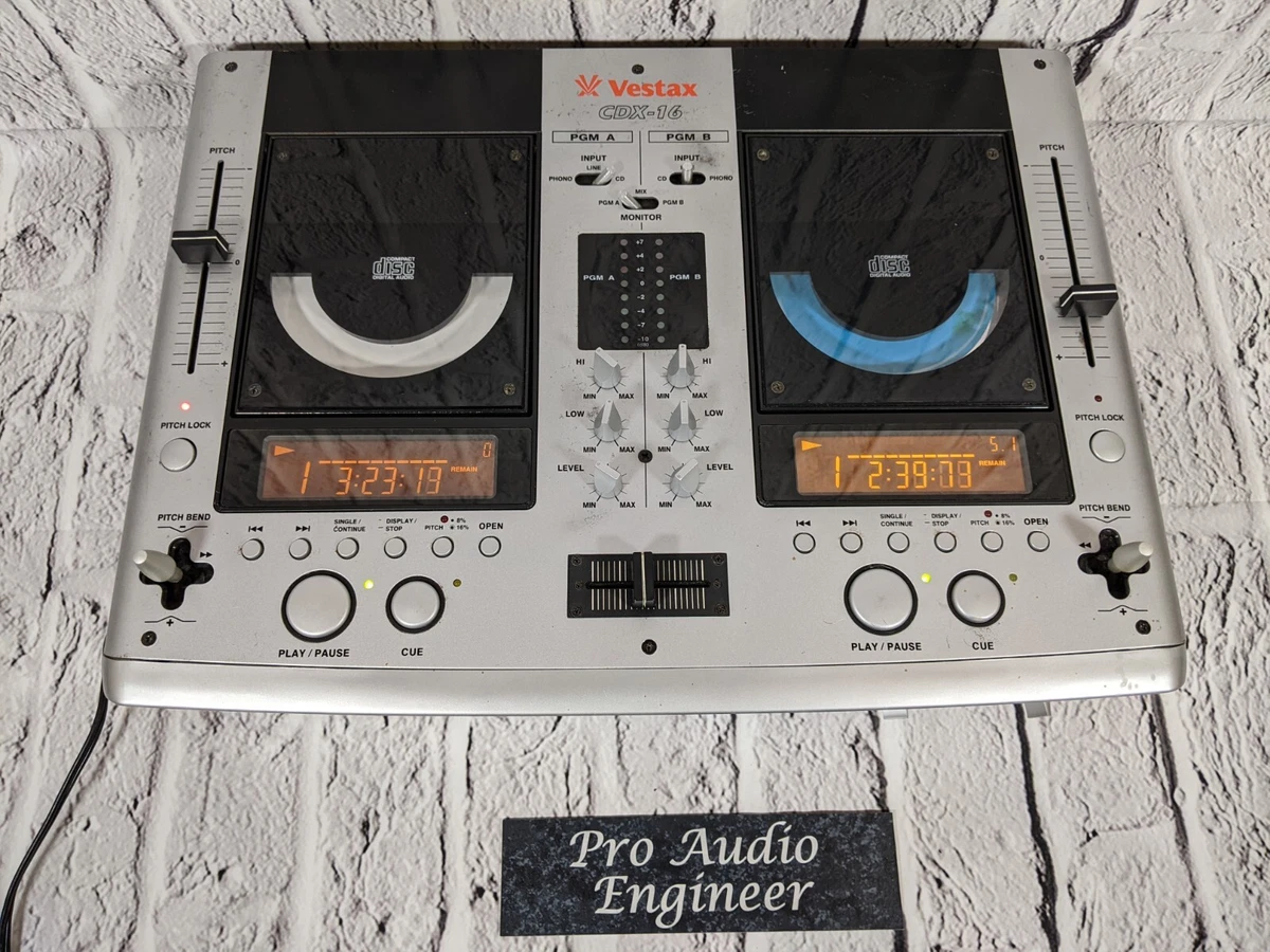 Vestax Black CDX-16 Professional Mixing CD Player CDJ Retro DJ 