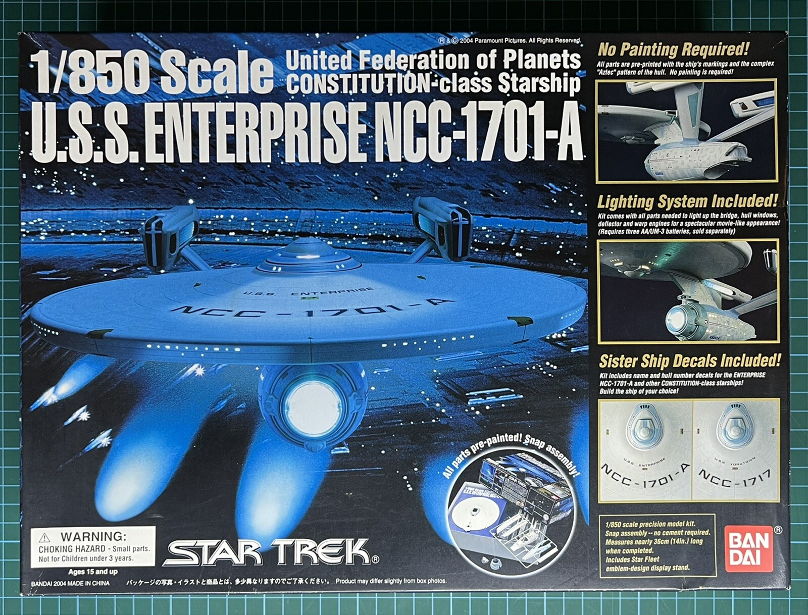Star Trek U.S.S. Enterprise NCC-1701-A 1:850 Scale Model Kit 