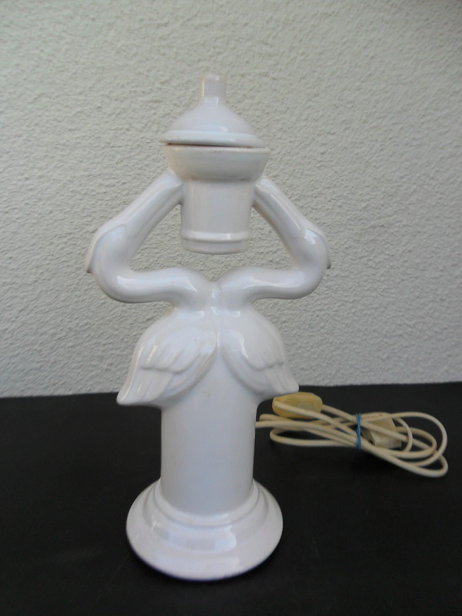 Ancienne Lampe De Table Réveil à Perruches – Déco Vintage, Fonctionnement OK