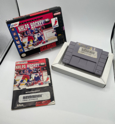 NHLPA Hockey 93 Super Nintendo SNES Complete in Box CIB X Rental Copy