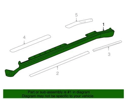 Panel basculante de montaje de moldeo genuino GM 2004-2007 Buick Rainier CXL V8 15951468 Foto 2 de 2