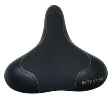 BIOAKTIVE ROMA ELASTOMER WIDE PADDED BIO FOAM SADDLE 255mm x 220mm BLACK