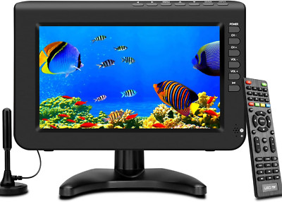 10.1'' Portable TV with Antenna, HDMI, USB, 720P - Ideal for Caravan & Kitchen