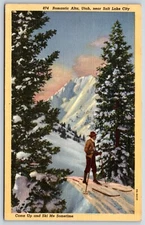 Postcard Romantic Alta, Near Salt Lake City, Utah Unposted