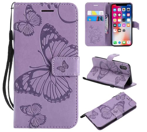 For iPhone 6 7 8 Plus XR XS Max Wallet Card Holder Flip Leather Phone Case Cover - Picture 10 of 40