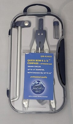 NEW Pacific ARC QSB-810CEX Spring Bow 6 1/2'' Compass up to 14'' Diameter 