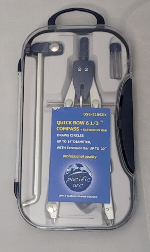 NEW Pacific ARC QSB-810CEX Spring Bow 6 1/2" Compass up to 14" Diameter