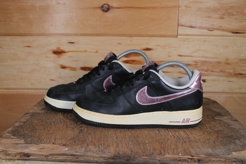 Nike Womens Air Force 1 Low Black and Pink 307109-065 Sneakers Shoe Size 9 Rare - Picture 8 of 12