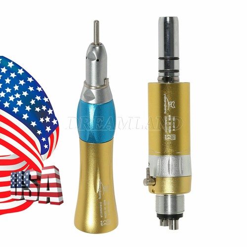 USA! 10 Manipolo dritto stile NSK lento bassa velocità 4 fori motore aria tipo E ORO - Foto 2 di 7