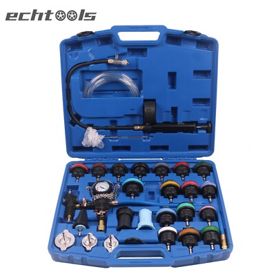 28 tlg KFZ Kühler Abdrückgerät Kühlsystemtester Vacuum Cooling System Tester Kit