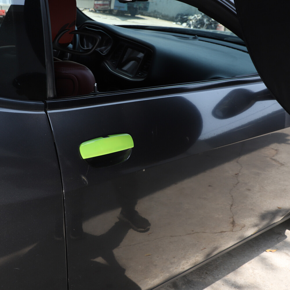 TESIN Red Door Handle Trim Cover Decals For Dodge Challenger 2012-2020 – Easy Install, 2-Pack