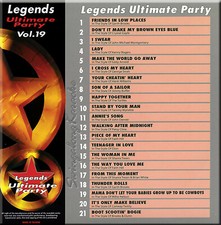 Karaoke cdg Legend Ultimate Party vol-19 PIECE OF MY HEART,TEENAGER IN LOVE,