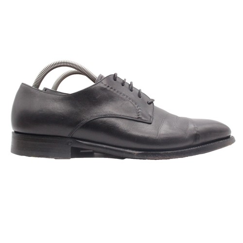 Ralph Lauren Polo Oxford Shoes Denim Mens Size 10.5 D Grey And Black Polo Ralph Lauren Oxford Black Dress Shoes for Men for sale  main image 4