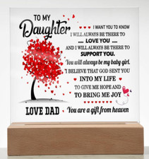 My Daughter Acrylic Plaque, Gift for Daughter from Dad, Daughter Birthday Gift
