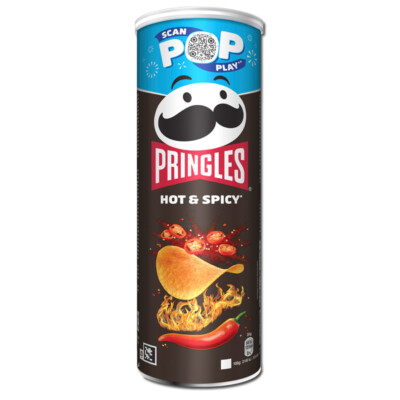 (14,24 /1kg) Pringles Hot & Spicy Chips 165g Dose