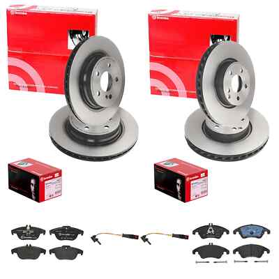 brembo BREMSSCHEIBEN + BELÄGE VORNE + HINTEN passend für MERCEDES C-KLASSE W204