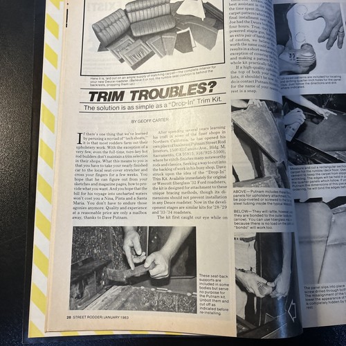 Vintage STREET RODDER Magazine Jan 1983 “Special” Do It Your Self” Issue Coupe - Picture 4 of 9