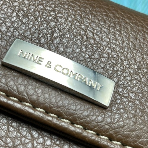 Nine & Company Brown Faux Leather Wallet Tri-fold Billfold ID Viewer Card Slots - Picture 2 of 11