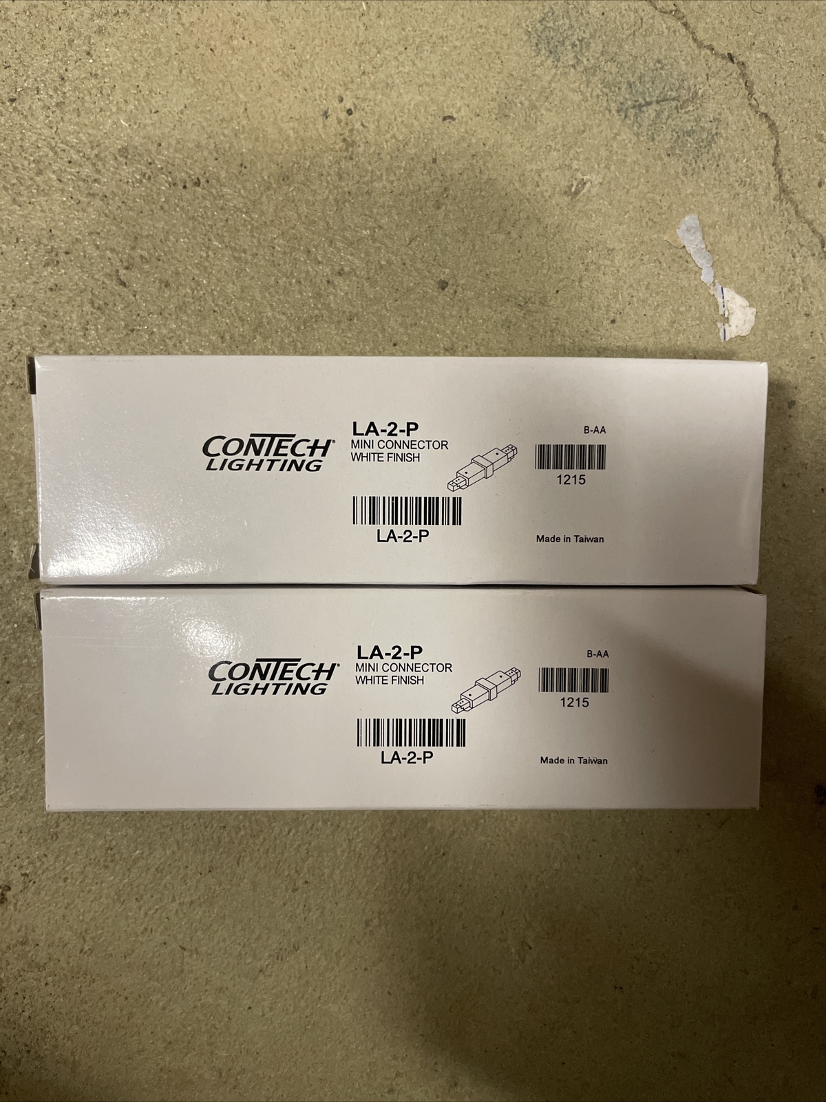 2X ConTech Lighting LA-2-P Track Lighting Mini Connector WHITE, NIB NEW ...
