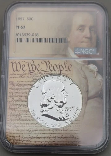 1957 Franklin Half Dollar NGC PF 67 50c We The People Holder