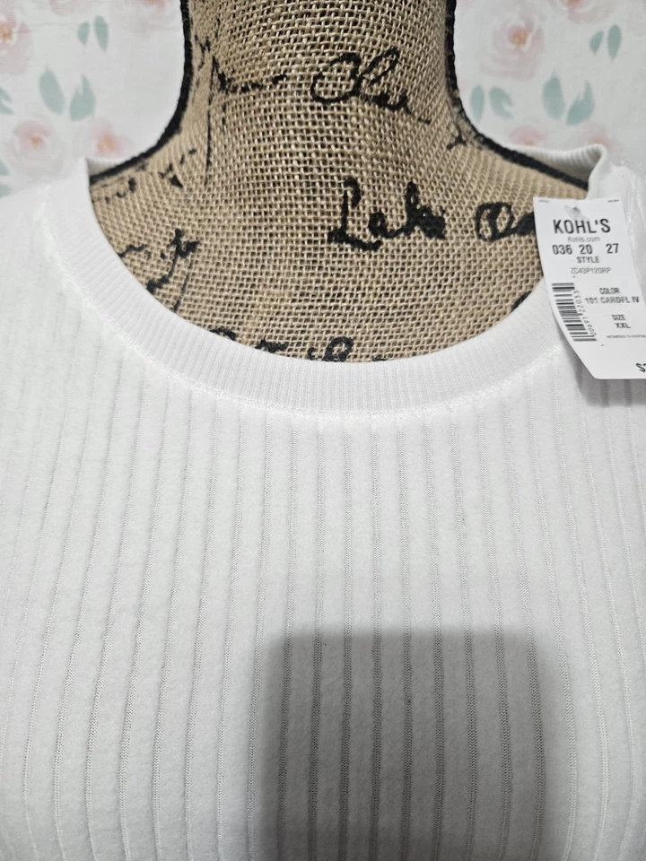 CROFT & BARROW, CONJUNTO DE PIJAMA FLORAL 2 PIEZAS AZUL/BLANCO POLI BL AZUL NUEVO PARA MUJER, TALLA XXL Foto 3 de 4