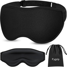 3D Sleep Mask Pressure-Free Light Blockout Eye Cover for Men Women Adjustable