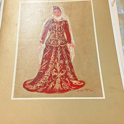 Georges Cyr Signed Middle Eastern Figurative Costume Figure Prints on Paper