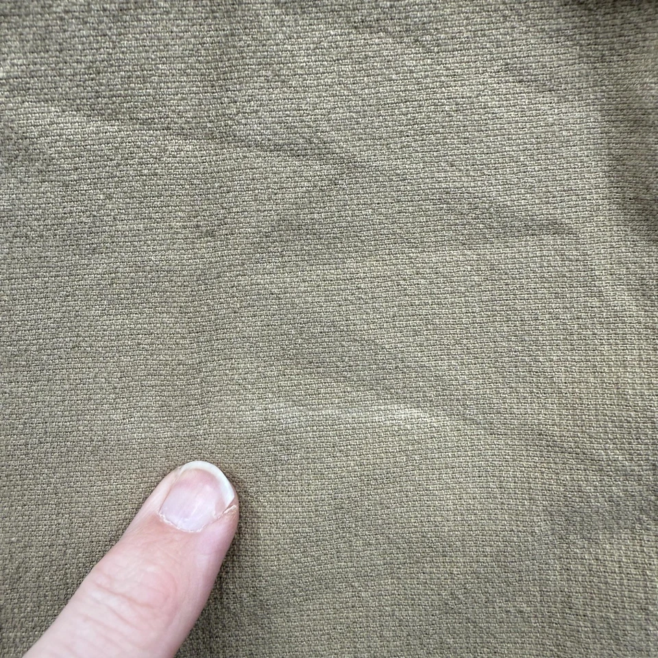 RRL Double RL Ralph Lauren Shirt Mens Medium Khaki Short Sleeve Twill Utility - Image 3 of 4