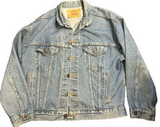 Vintage 1991 Levi's 70507-4890 Denim Trucker Jacket - Made in USA - Size Large