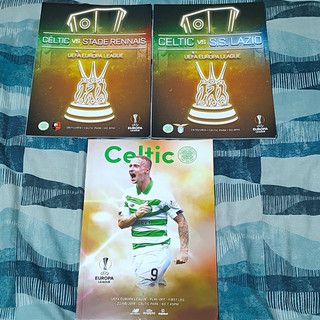 Celtic UEFA Europa League Programmes Bundle v Lazio Stade Rennais & AIK 2019