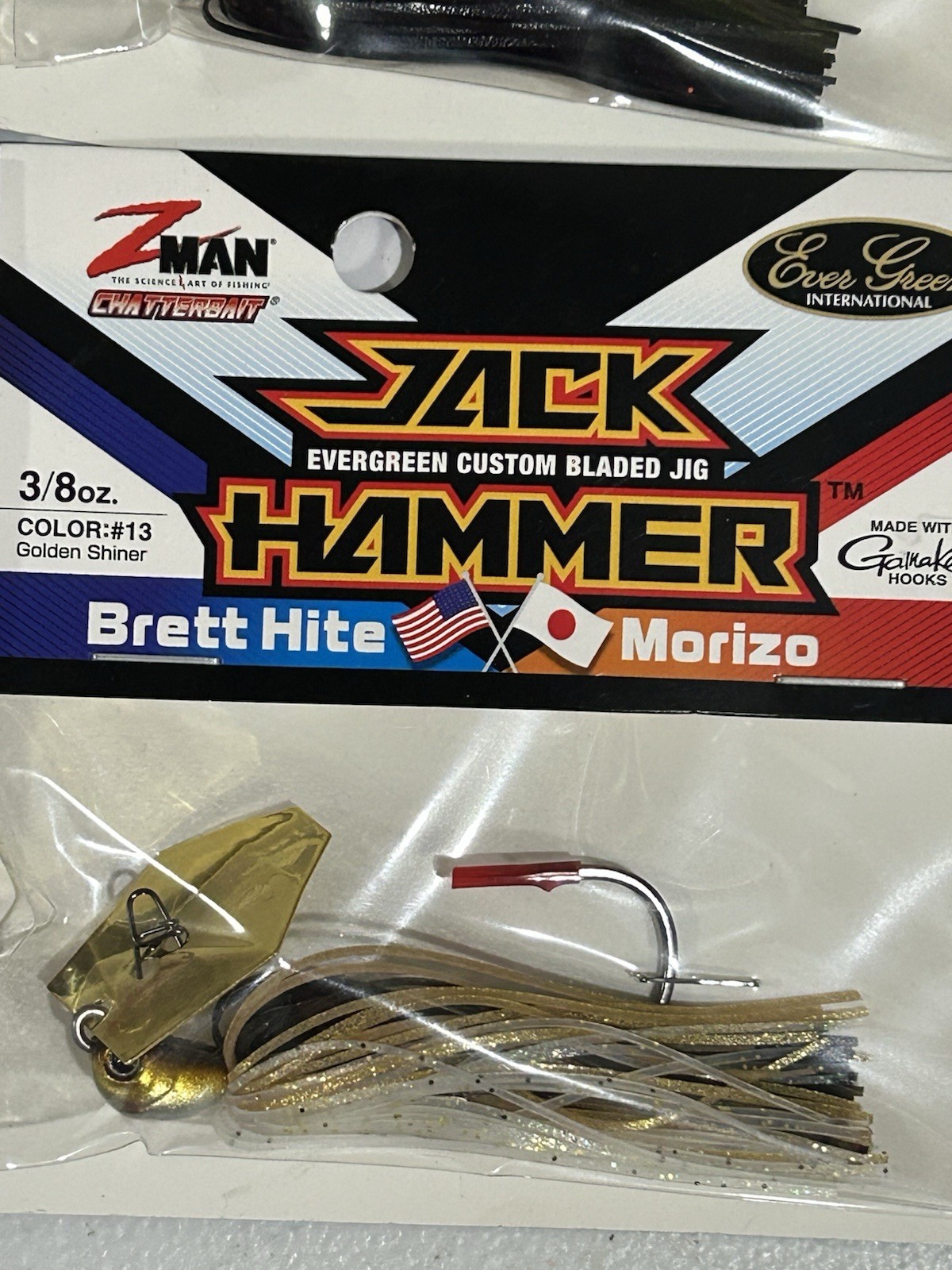 LOT OF 4 Z-MAN CHATTERBAIT JACK HAMMER  3/8OZ LURES  4 DIFFERENT COLORS NIPS - Image 5