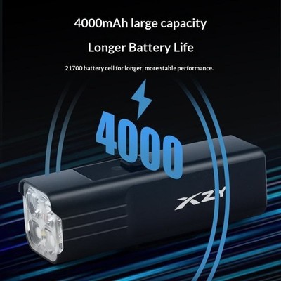 Ultrahelle 1800 Lumen Fahrrad Scheinwerfer 4-LED Wiederaufladbare Frontlicht Powerbank