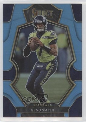 2022 Panini Select Premier Level Light Blue Prizm 23/99 Geno Smith #189 16h6