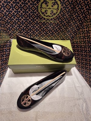靴 TORY BURCH Chelsea Cap Toe Ballet Tory Burch Chelsea Cap-Toe Ballet Flat In Tortoise Patent;SZ 10M