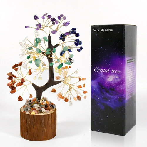 Chakra Steine Kristallbaum Kristalle, Sieben-Chakra-Kristallbaum für Edelsteine Chakra Steine Kristallbaum Kristalle, Sieben-Chakra-Kristallbaum für Edelsteine