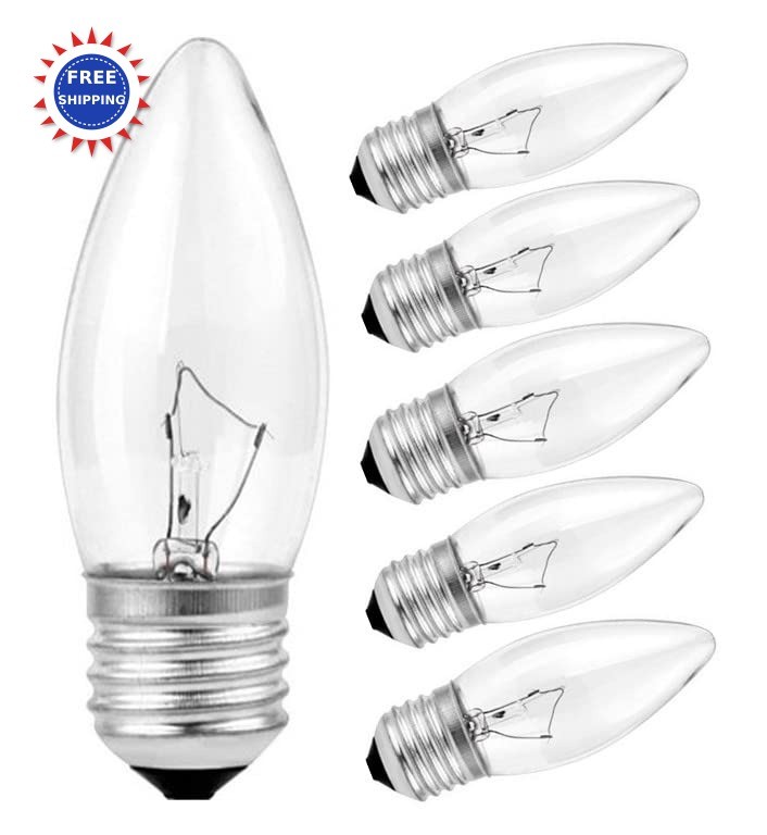 60w E26 Medium Base 6 Pack Torpedo Equivalent