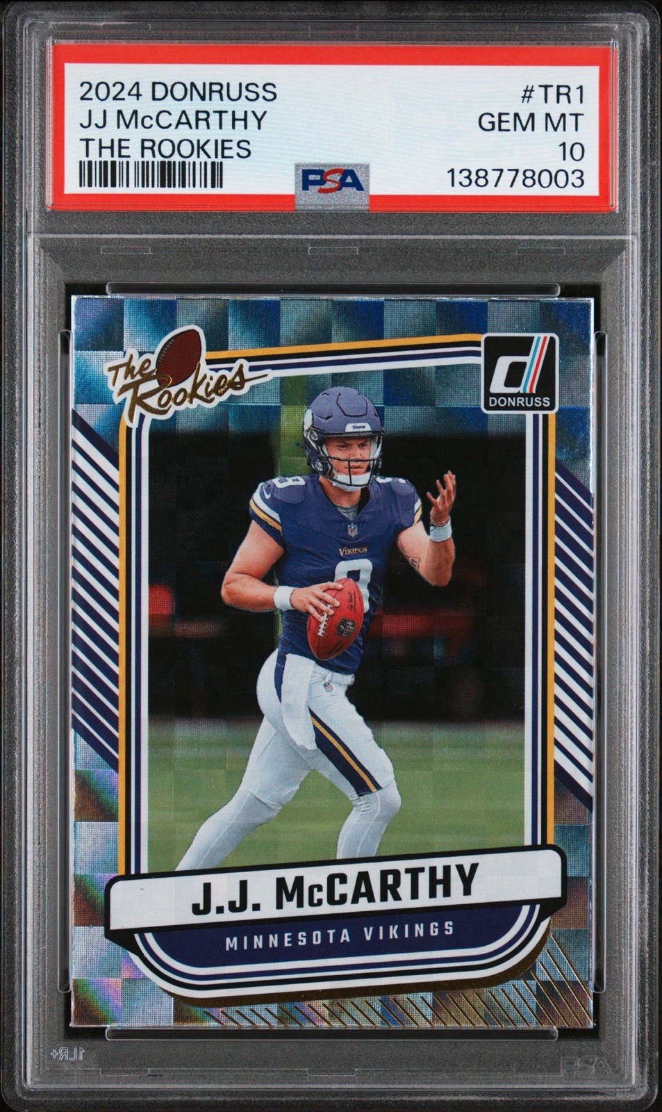 JJ McCarthy Panini Donruss the Rookies #TR1 Base