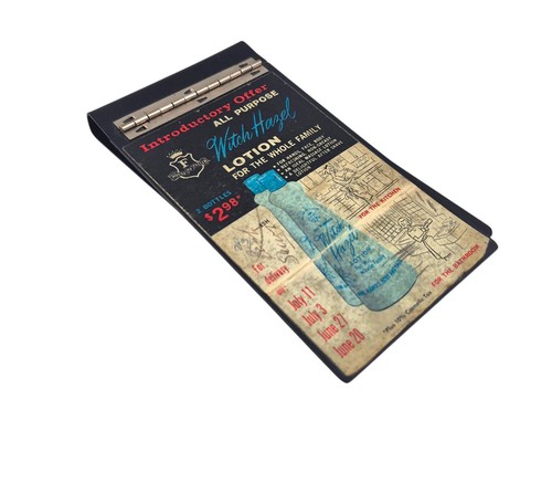 Vtg Restaurant Server Flip Back Memo Plastic Pad Holder with Advertisements
