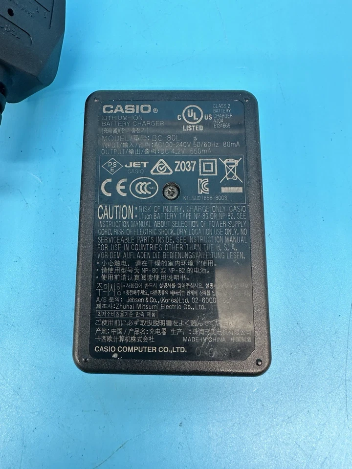 Casio Battery Charger BC-80L for Casio NP-80 Battery - Image 3 of 3